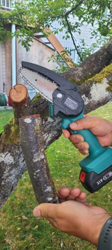 Elektrisk Kedjesåg Trådlös 88V med 2 Batterier för Trädgård och Beskärning photo review