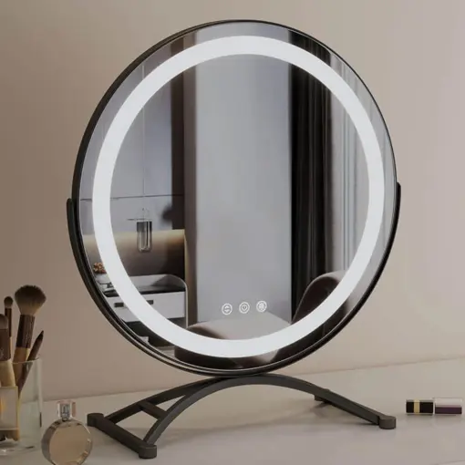 Makeupspegel med LED-belysning – 40 cm, Touchkontroll & 3 Ljuslägen - Bild 4