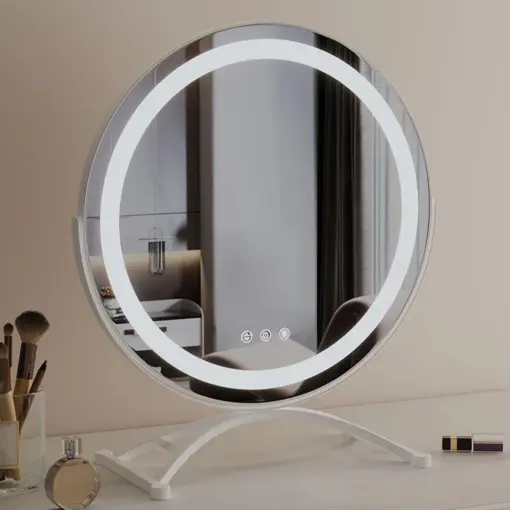 Makeupspegel med LED-belysning – 40 cm, Touchkontroll & 3 Ljuslägen - Bild 2