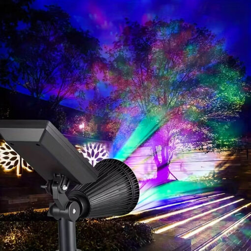 LjusSpår Solar – Solcells Trädgårdsstrålkastare RGB Flerfärgad - Bild 2