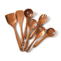7-delars Wooden Köksredskap Set – Naturligt & Hållbart