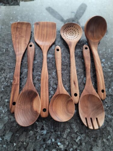 7-delars Wooden Köksredskap Set – Naturligt & Hållbart photo review