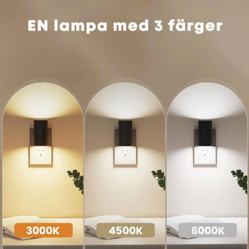 LED-nattlampa för eluttag - Bild 5