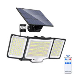 Solcellslampa Utomhus Vägg 348 LED – Rörelsevakt & IP65 Vattentät