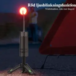 Fällbar LED Campinglampa med Magnetfot och Tripod - Bild 8